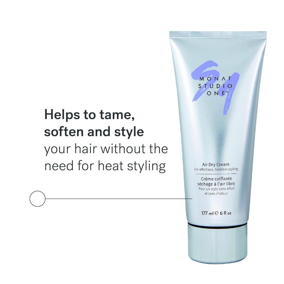 Monat Studio One Air Dry Cream - Soft, Hair Styling Cream For Touchable Hold And Humidity Protection. Hair Frizz Control For All-Hair Types And No Heat Needed - Net Wt. 177 Ml / 6 Fl. Oz