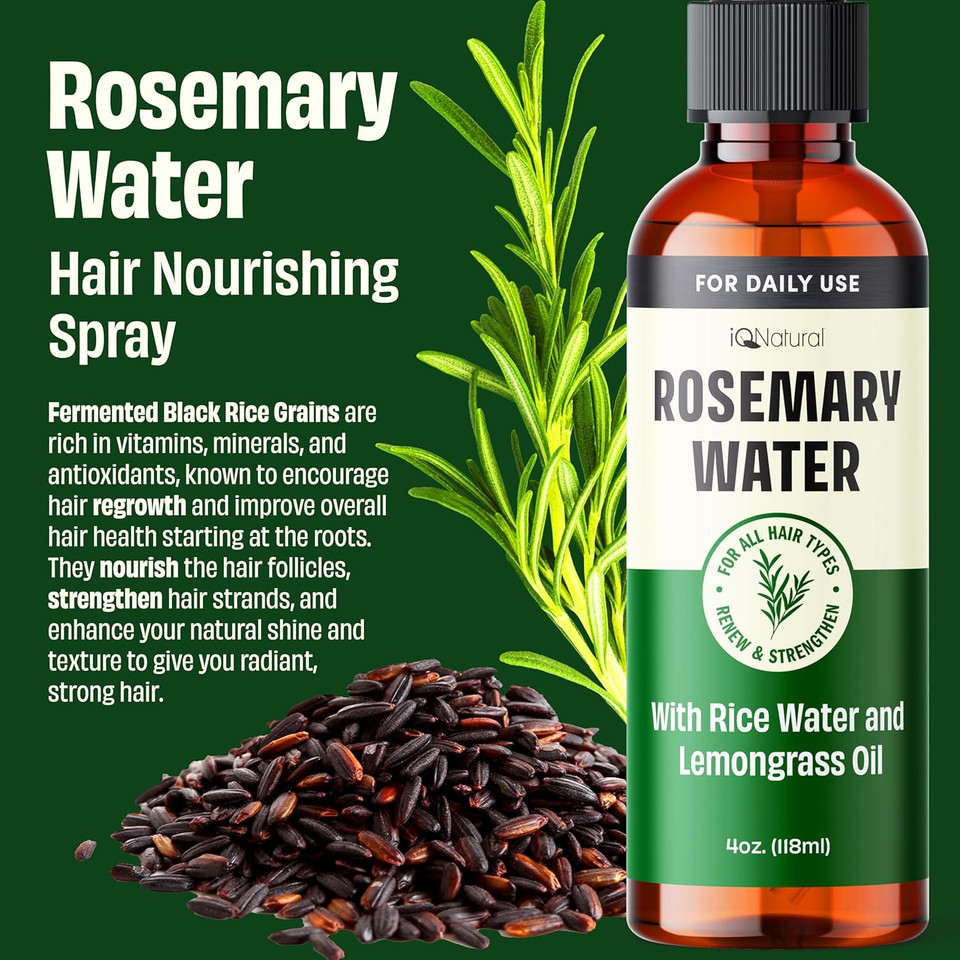 New Rosemary Water Spray For Hair Growth Spray, Rosemary Spray For Hair, Rosemary Root Enhancer, Rosemary Oil Spray - Strengthen, Moisturize, Thicken - Rosemary Water For Hair Health - 4Oz