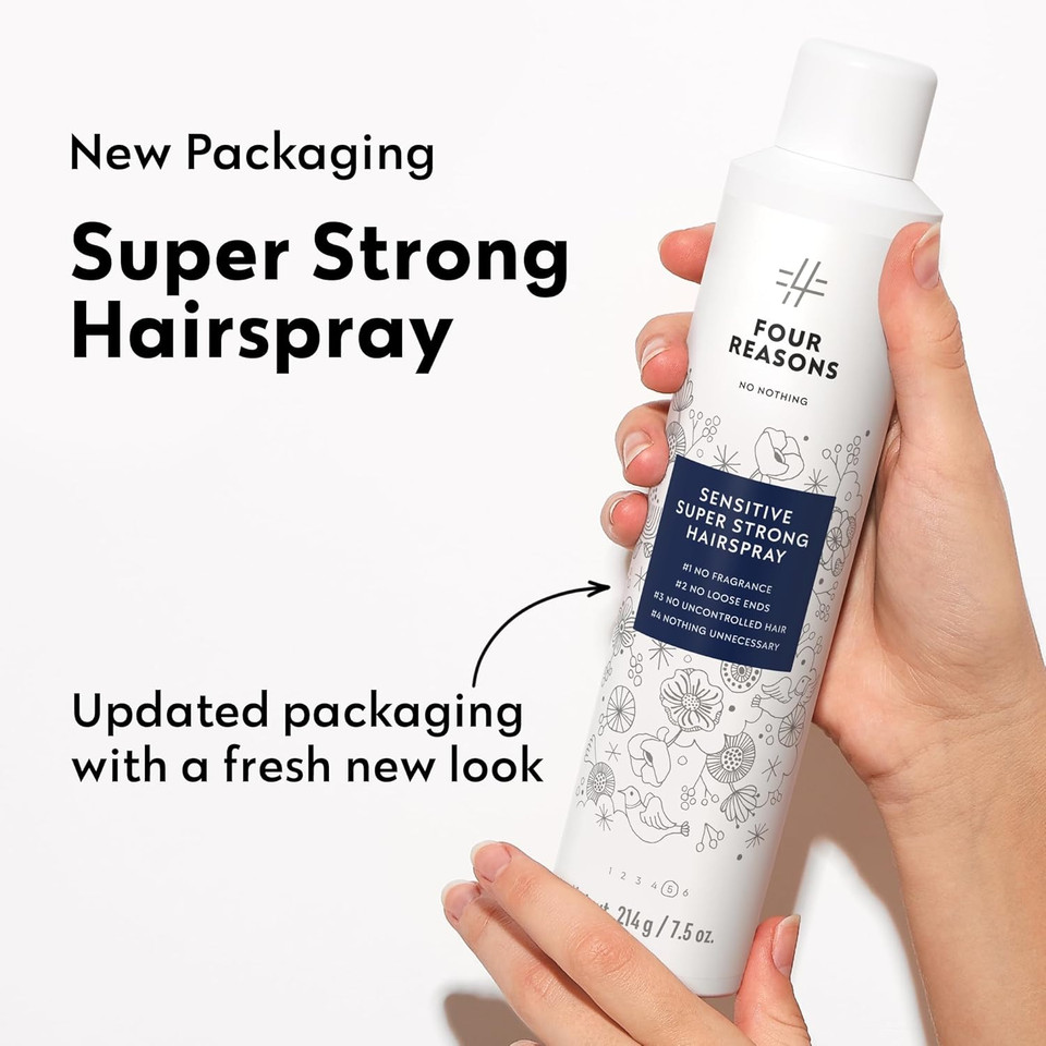 No Nothing Sensitive Strong Hairspray  Fragrance-Free Finishing Spray - Unscented Strong Hold Hairspray With Flexible Hold For Styling W/Humidity Protection - Hypoallergenic  7.5 Oz