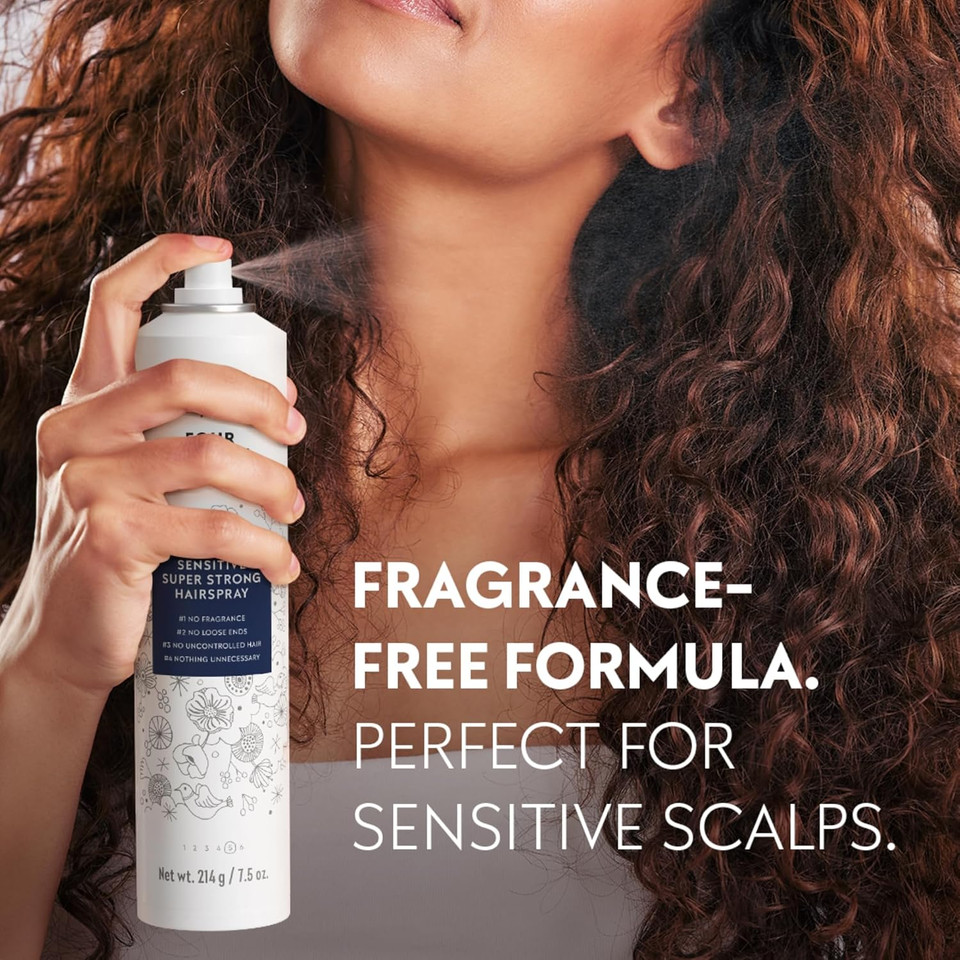 No Nothing Sensitive Strong Hairspray  Fragrance-Free Finishing Spray - Unscented Strong Hold Hairspray With Flexible Hold For Styling W/Humidity Protection - Hypoallergenic  7.5 Oz