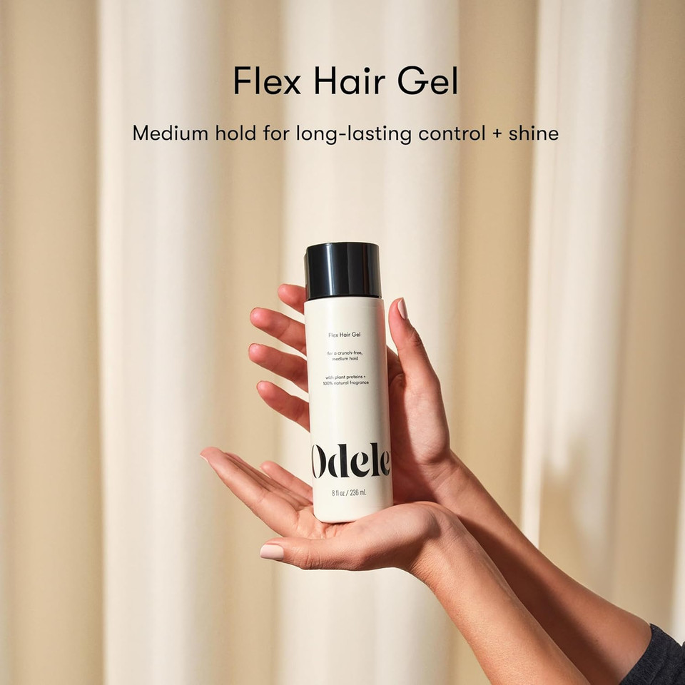Flex Hair Gel, Flexible Hold Styling Gel With Plant Proteins For All Hair Types + Textures, 8 Fl Oz