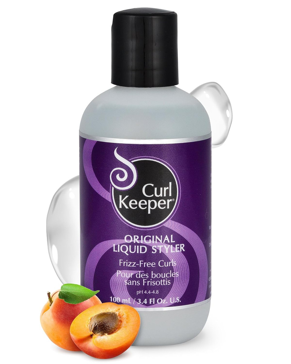 Original Curl Keeper Anti-Frizz Curl Defining Hair Styler (8 Oz) - Lightweight Curl Definer Liquid Gel For All Weather Conditions - Wavy & Curly Hair Products For Women (Cream Alternative)