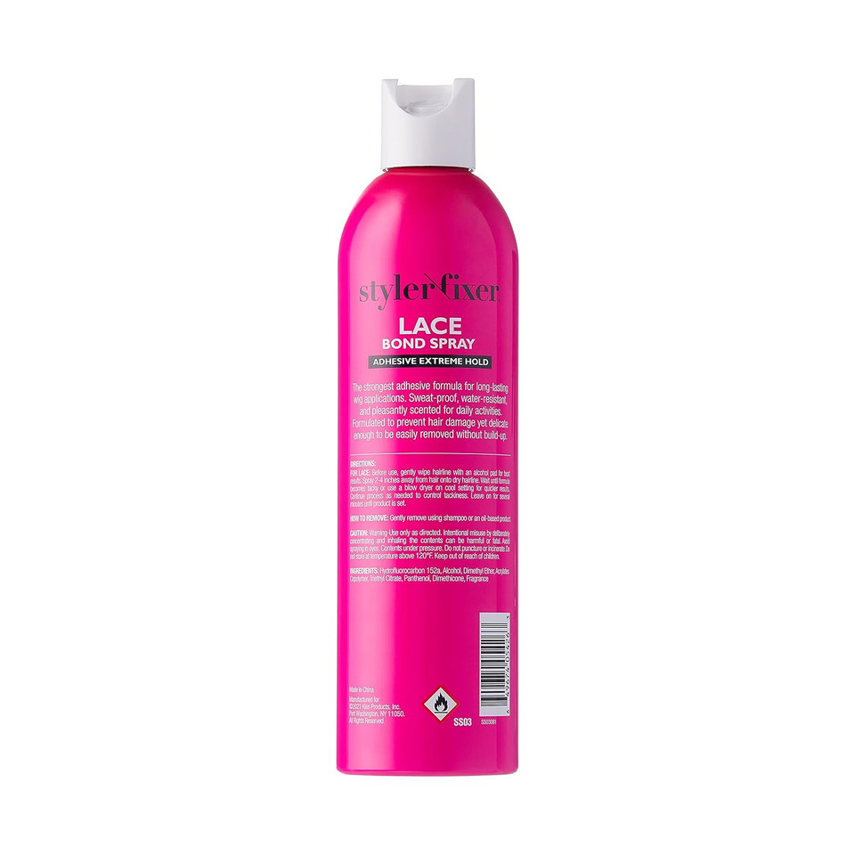 Red By Kiss Hair Glue Spray For Lace Front Wigs, 2Oz, Extreme Hold, Water-Resistant, Sweat-Proof, Delicate Removal