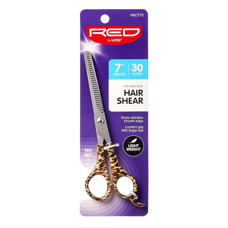 Red By Kiss Hair Thinning Shear, Ergonomic Design, Light Weight (Hair Shear, 7" Thinning Shear) Red By Kiss Hair Thinning Shear, Ergonomic Design, Light Weight (Hair Shear, 7" Thinning Shear)