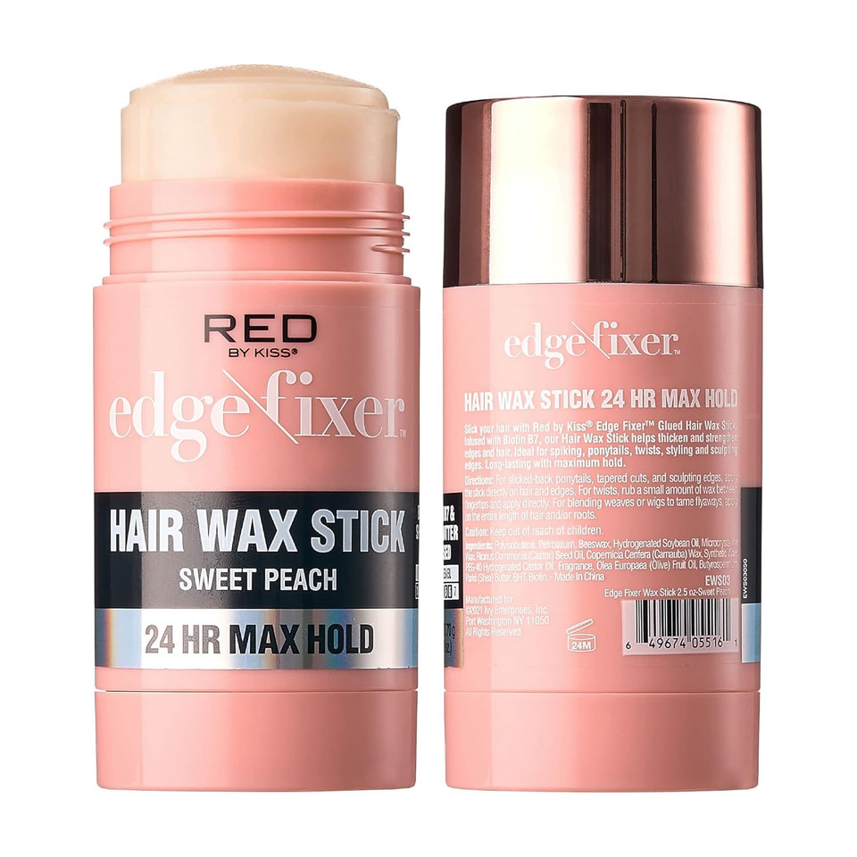 Red By Kiss Hair Wax Stick 24Hr Max Hold Edge Fixer Edge Control Pomade Non-Sticky, Non-Oily Flake Free Hair Styling Wax (Watermelon) Red By Kiss Hair Wax Stick 24Hr Max Hold Edge Fixer Edge Control Pomade Non-Sticky, Non-Oily Flake Free Hair Styling Wax (Watermelon)