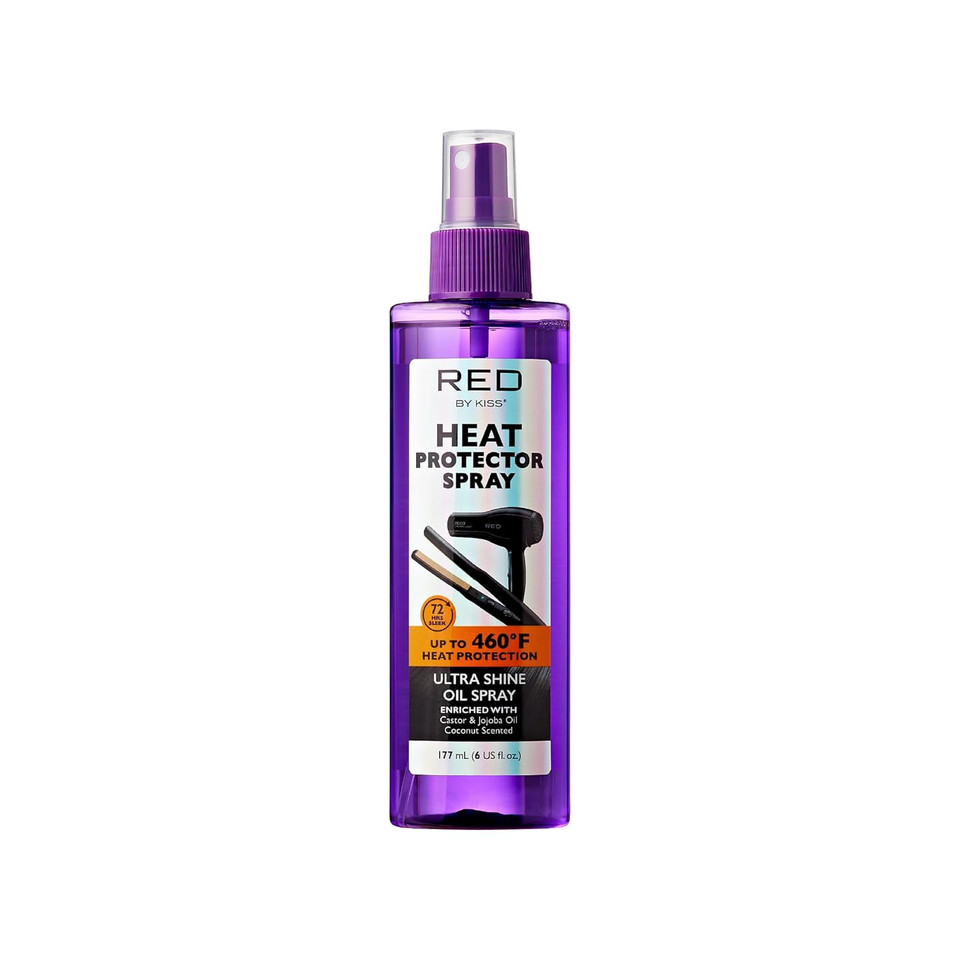 Red By Kiss Heat Protector Ultra Shine Oil Spray - Thermal Protection Up To 460°F, Anti-Frizz, Hydration, And Strength For Hair (6 Fl Oz) - Style: Thermal Protection Ultra Shine Oil Spray Red By Kiss Heat Protector Ultra Shine Oil Spray - Thermal Protection Up To 460°F, Anti-Frizz, Hydration, And Strength For Hair (6 Fl Oz) - Style: Thermal Protection Ultra Shine Oil Spray