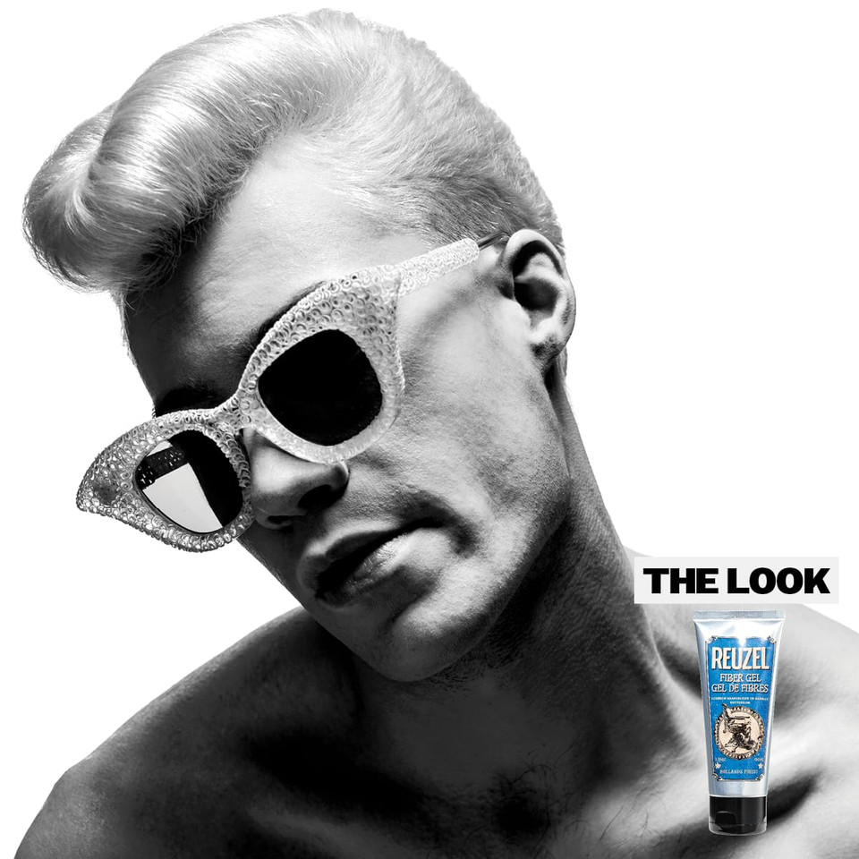 Reuzel Fiber Gel For Men - Alcohol Free Formula - Subtle, Sugary Rum Fragrance - Non Sticky And Flake Free - Adds Fullness And Structure To The Hair - Firm Holding Power - Easy To Wash Away