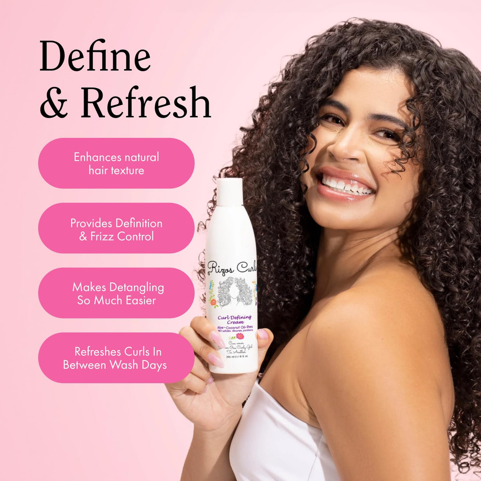 Rizos Curls Curl Defining Cream And Refresher & Detangle Spray Bundle