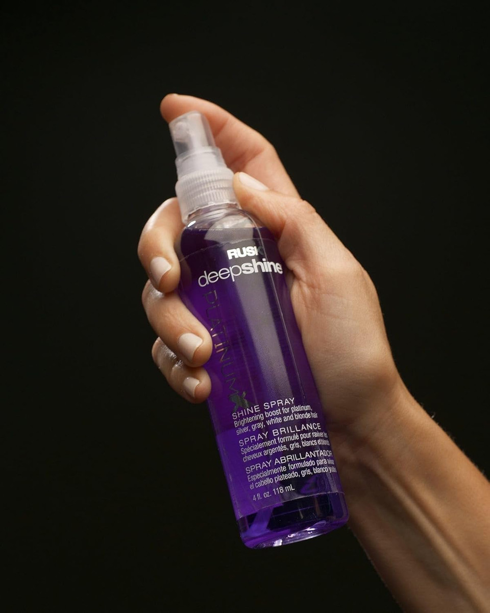 Rusk Deepshine Platinumx Shine Spray, Shine Spray Creates Shine And Pairs Well With Heat Styling For A Glossy Finish, 4 Oz