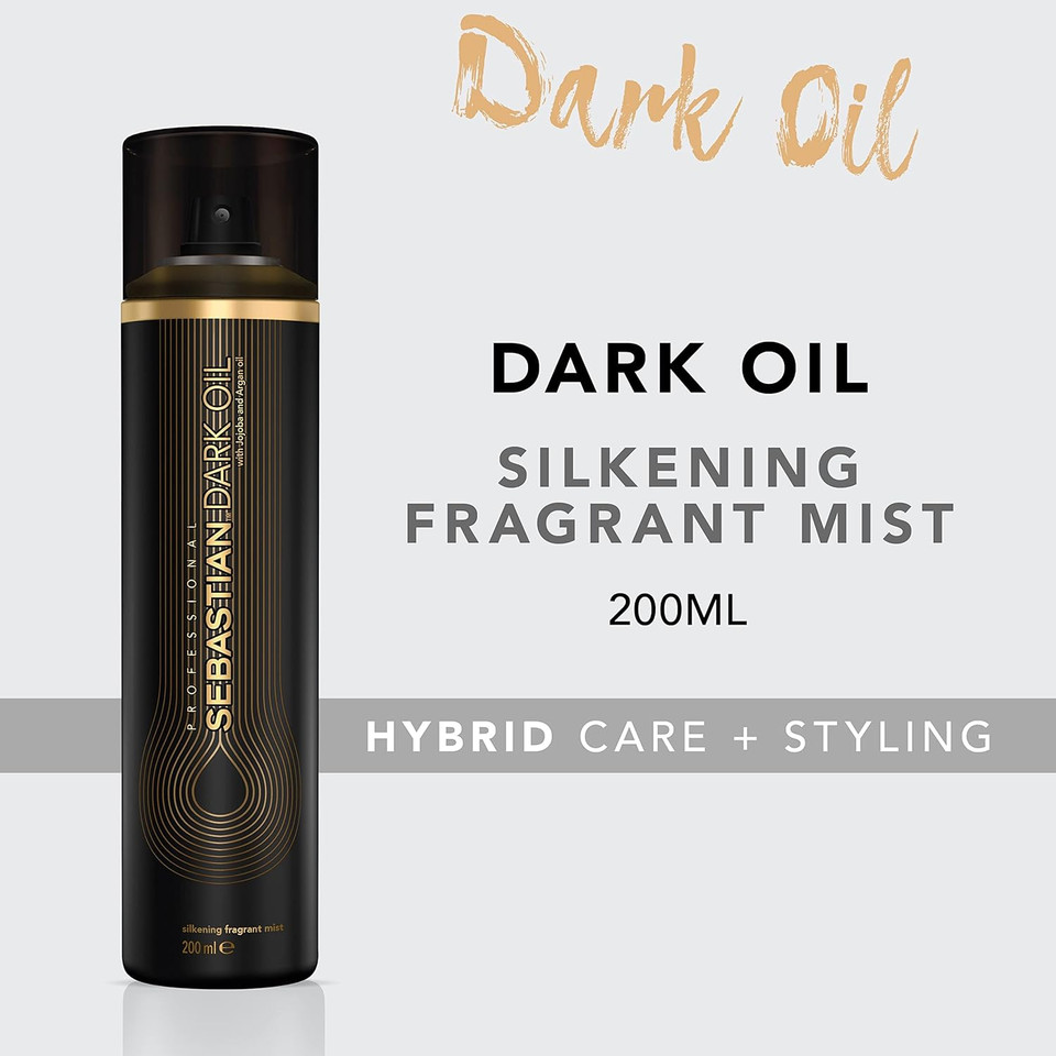 Sebastian Professional Dark Oil Silkening Fragrant Mist, Infused With Jojoba Oil And Argan Oil, 4.5 Fl Oz