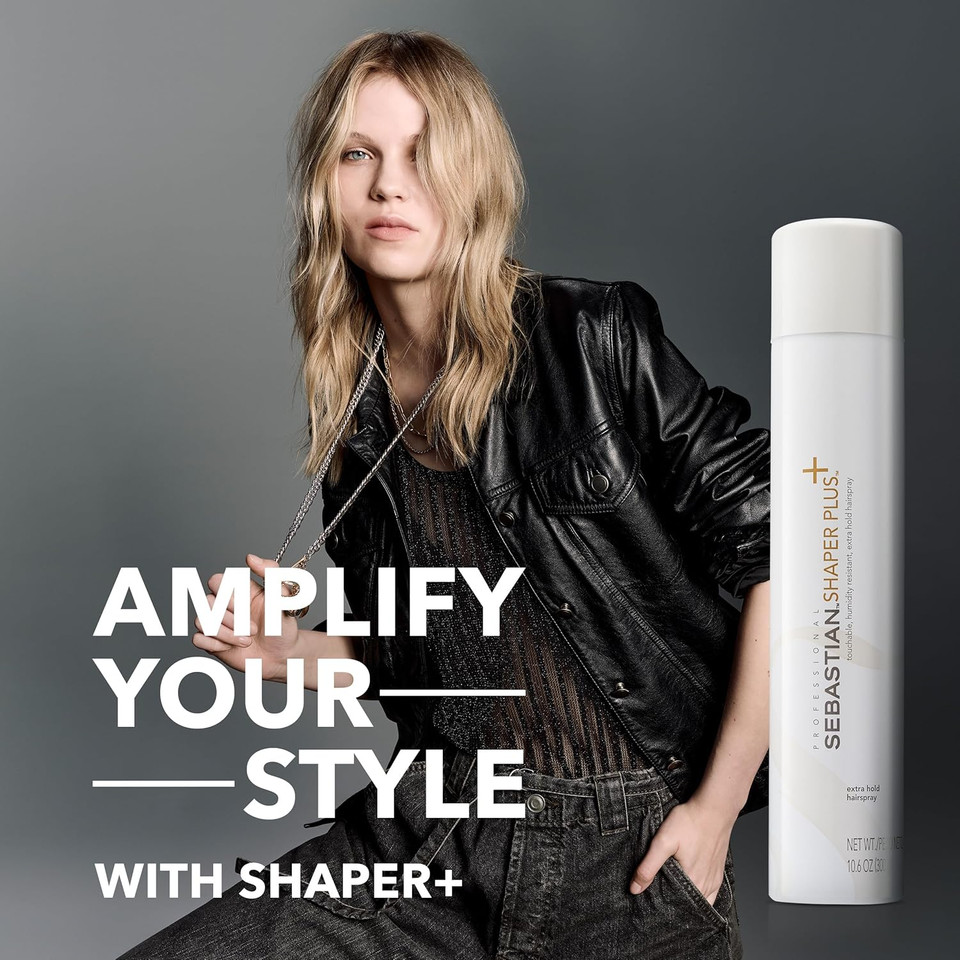 Sebastian Professional Shaper Plus Hairspray | Touchable, Humidity Resistant, Extra Hold | 24 Hour Flexible Styling Control | For All Hair Types