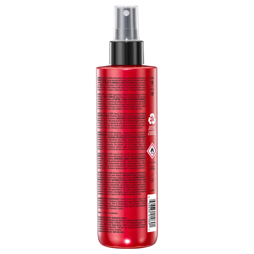Sexyhair Big Spritz & Stay Intense Hold Non-Aerosol Hairspray, 8.5 Oz, Max Hold And Shine, Fast Drying, All Hair Types Sexyhair Big Spritz & Stay Intense Hold Non-Aerosol Hairspray, 8.5 Oz, Max Hold And Shine, Fast Drying, All Hair Types