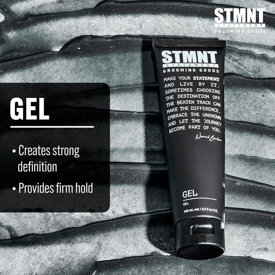 Stmnt Grooming Goods Gel, 5.07 Oz | Strong Definition | Long-Lasting Hold | Satin-Like, Semi-Matte Finish | Easy Wash Out