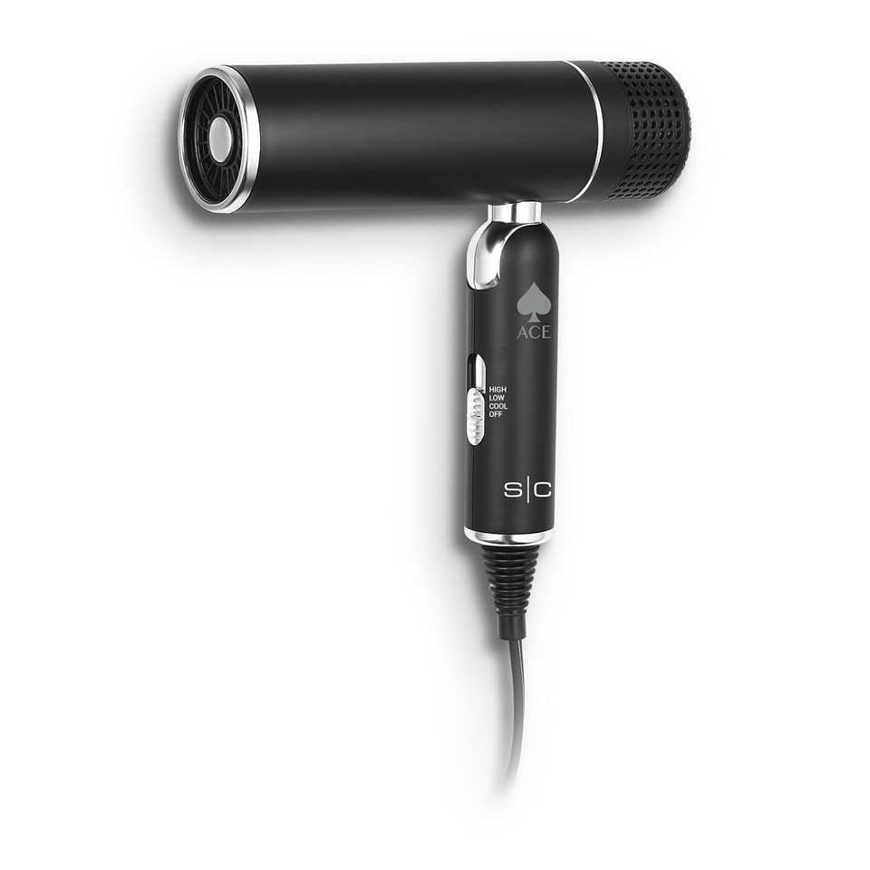 Stylecraft Ace Foldable Lightweight Hair Dryer With Powerful Motor With Diffuser And Concentrator Nozzle