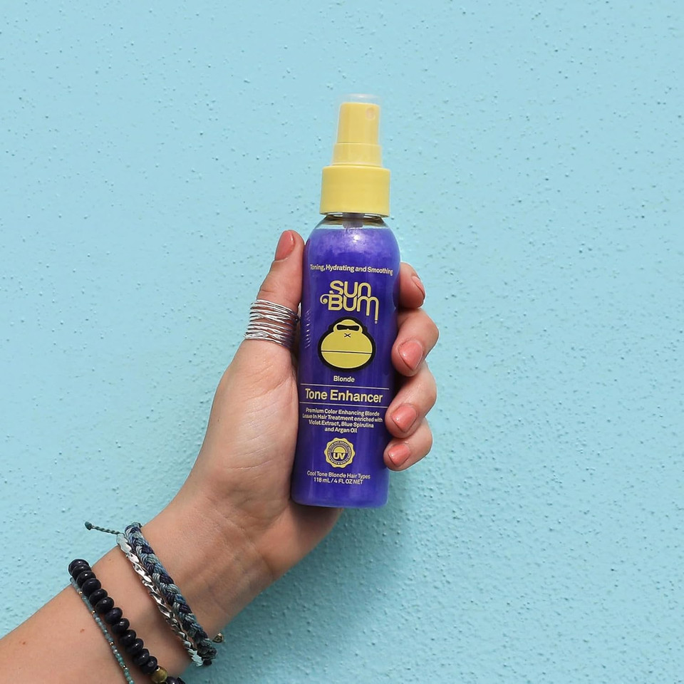 Sun Bum Blonde Tone Enhancer - Neutralizes Brass And Enhances Color And Shine Of Blonde Hair - Protecting Toner Against Uv Rays - Made Without Parabens And Cruelty Free - 4 Oz Sun Bum Blonde Tone Enhancer - Neutralizes Brass And Enhances Color And Shine Of Blonde Hair - Protecting Toner Against Uv Rays - Made Without Parabens And Cruelty Free - 4 Oz