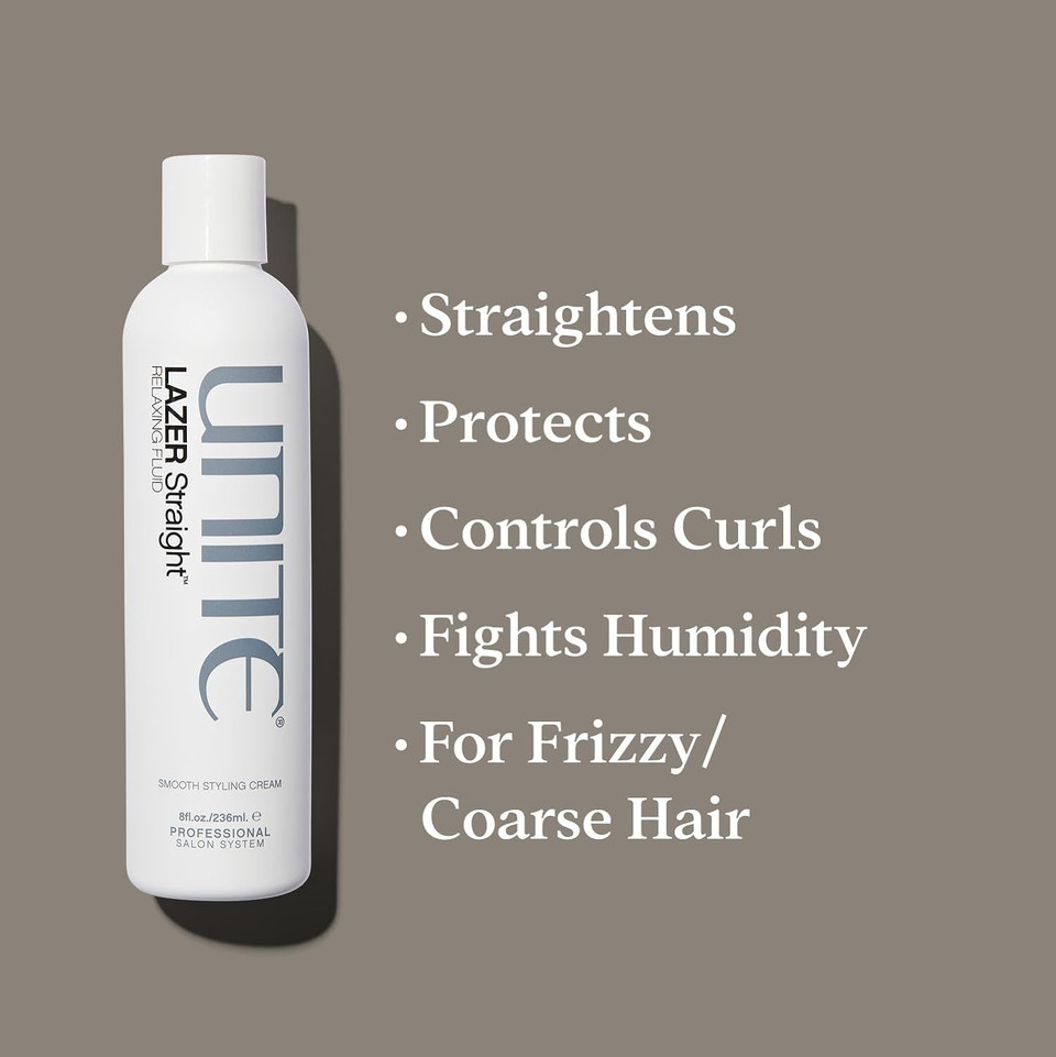 Unite Hair Lazer Straight Relaxing Fluid, 8 Fl Oz