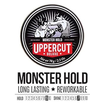 Uppercut Deluxe Monster Hold Pomade Midi, Heavy And Strong Hold Wax Based Product, Long Lasting And Reworkable For Traditional Or Bolder Styles 0.9 Oz / 30G