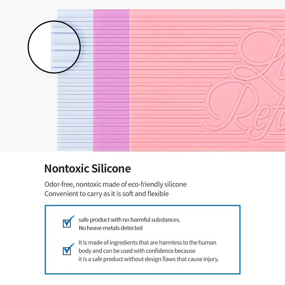 Vodana Multipurpose Silicone Pad - Heat-Resistant Rest & Travel Pouch For Hair Styling Irons, Includes Cord Organizer, 10X5 Inch (Pink)