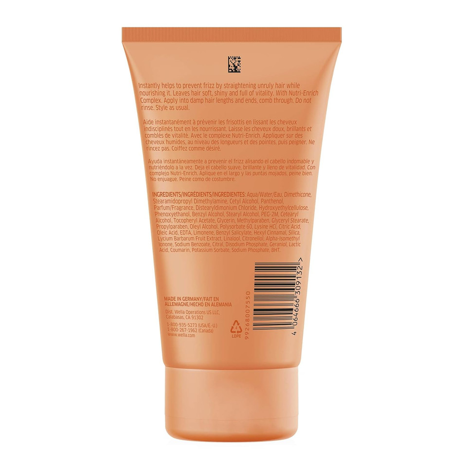 Wella Professionals Invigo Nutri-Enrich Frizz Control Cream With Goji Berry | For Dry Or Stressed Hair | Deep Nourishment, Smoothness & Anti-Frizz Styling Cream | 5.07 Oz Wella Professionals Invigo Nutri-Enrich Frizz Control Cream With Goji Berry | For Dry Or Stressed Hair | Deep Nourishment, Smoothness & Anti-Frizz Styling Cream | 5.07 Oz