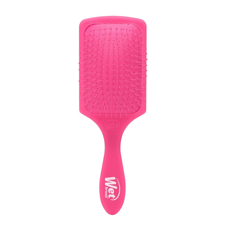 Wet Brush Paddle Detangler Hair Brush, Pink Frost - Ultra-Soft Intelliflex Detangling Bristles With Aquavent Design - Spread Hair Treatments Evenly - Glides Through Tangles For All Hair Types