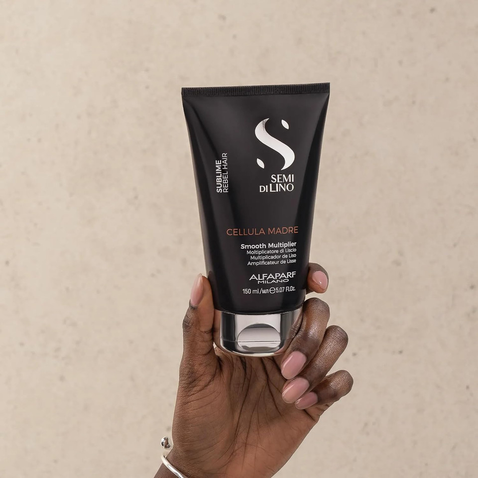 Alfaparf Milano Semi Di Lino Cellula Madre Smooth Multiplier - Shiny Hair Gel Treatment For Daily Frizz Control - Use As A Smoothing Anti Frizz Gel For Hair Shine + Manageability (5.07 Fl Oz)