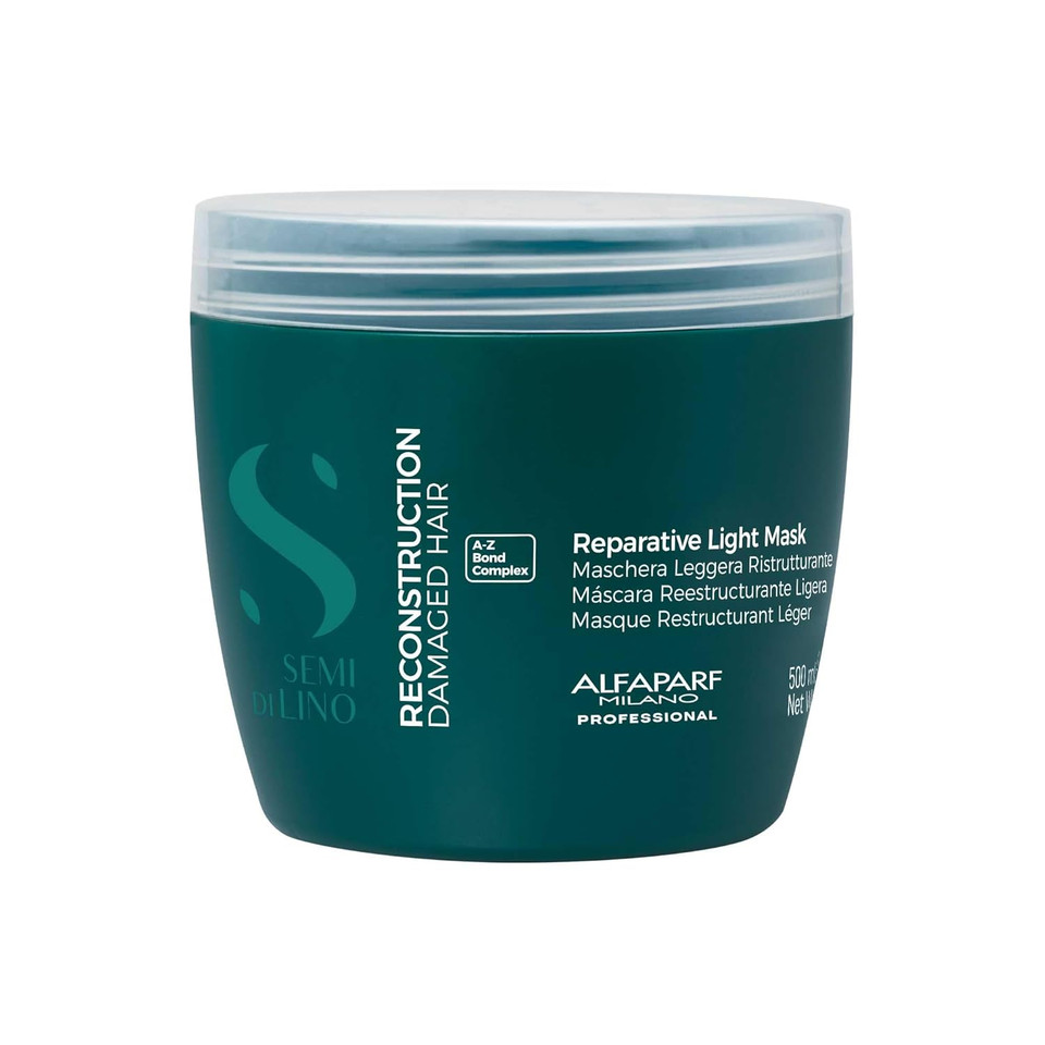 Alfaparf Milano Semi Di Lino Reconstruction Bond Repair Hair Mask For Damaged Hair - Recommended For Fine Hair  Hair Repair Mask - Restructures - Color Safe - Deep Conditioner - Vegan (17.2 Oz)