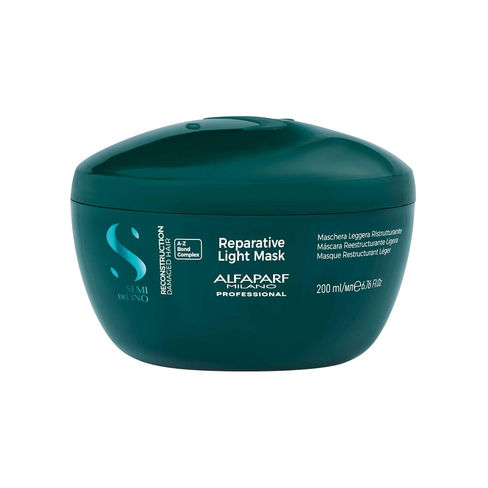 Alfaparf Milano Semi Di Lino Reconstruction Bond Repair Hair Mask For Damaged Hair - Recommended For Fine Hair  Hair Repair Mask - Restructures - Color Safe - Deep Conditioner - Vegan (6.88 Oz)