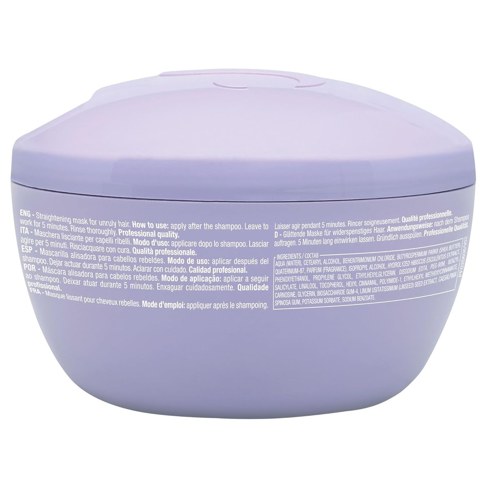 Alfaparf Milano Semi Di Lino Smooth Mask For Frizzy And Rebel Hair - Intensive Detangling Hair Treatment - Controls Frizz - Straightens And Hydrates Unruly Hair