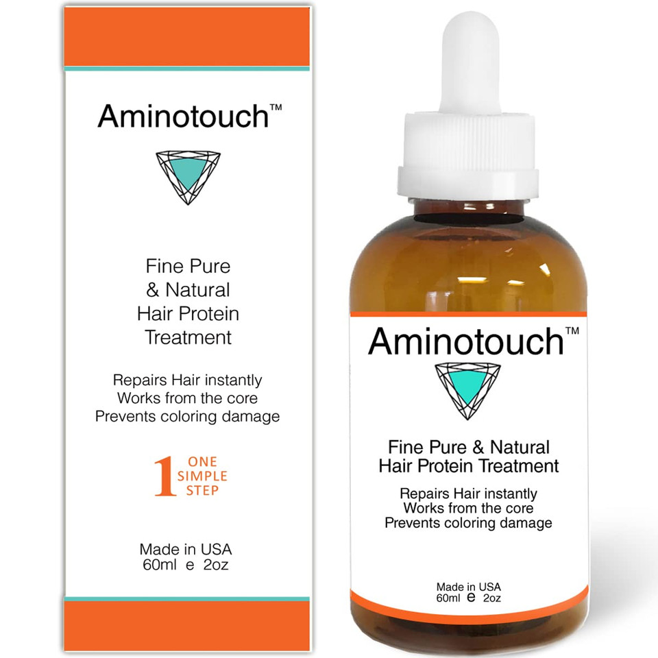 Aminotouch Natural Pure Protein Treatment Instant Rescue Shot Grow Long Hair Repair Damage Split Ends, Strengthen Weak Hair, Collagen Filler Keratin Repair That Works From The Core (Double)