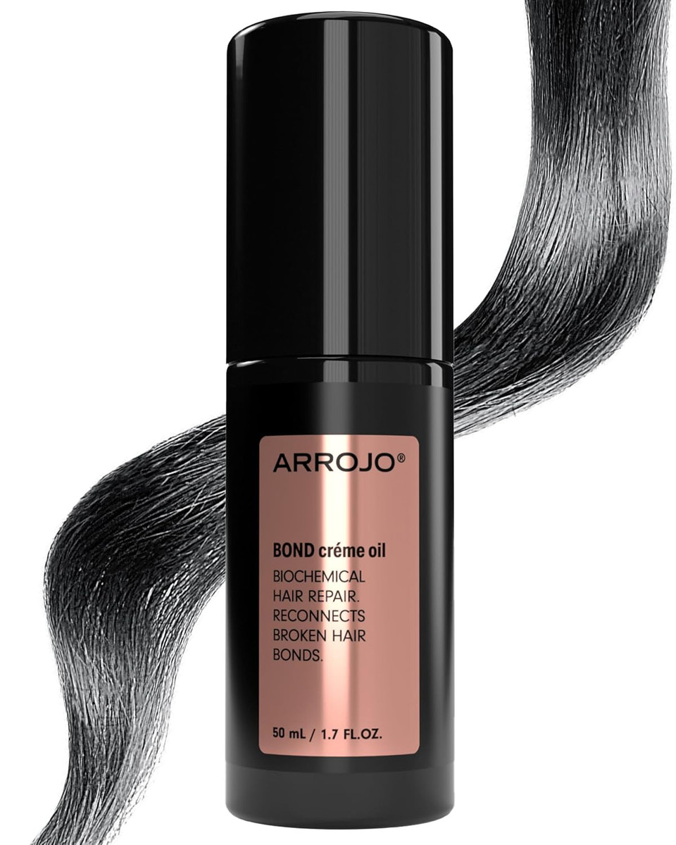 Arrojo Bond Crme Oil  Leave In Protein Hair Treatment For Dry Damaged Hair  Sulfate & Paraben-Free, Deep Conditioning & Frizz Control, 1.7Oz