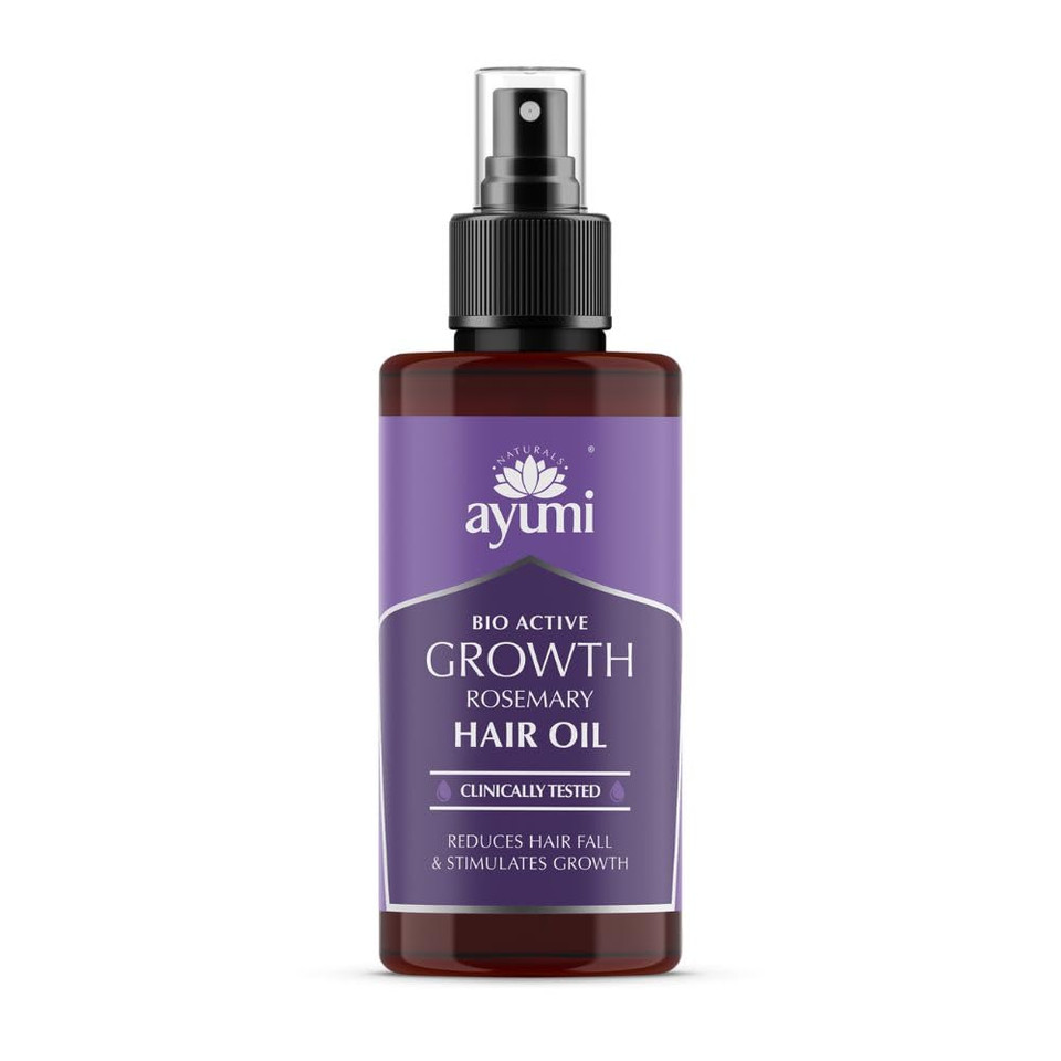 Ayumi Rosemary Oil For Hair Growth Spray|100% Natural Clinically Proven Hair Growth & Dandruff Treatment | Active Bio Oil For Dry Scalp Treatment With Pure Castor Oil & Coconut Oil For Hair |3.4 Fl Oz