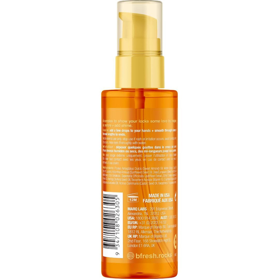 B.Fresh Nourishing Hair Oil | Locks Of Love - Lightweight, Lux Oil To Repair & Stregthen Dry, Damaged Hairs, Adds Shine, 1.6 Fl Oz
