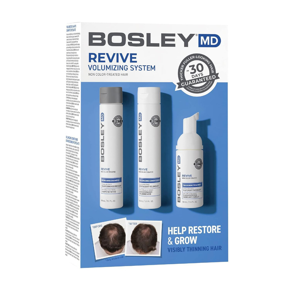 Bosleymd Bosrevive Nourishing Shampoo & Conditioner & Kit For Noticeably Thinning And Non Color-Treated Hair Rosemary