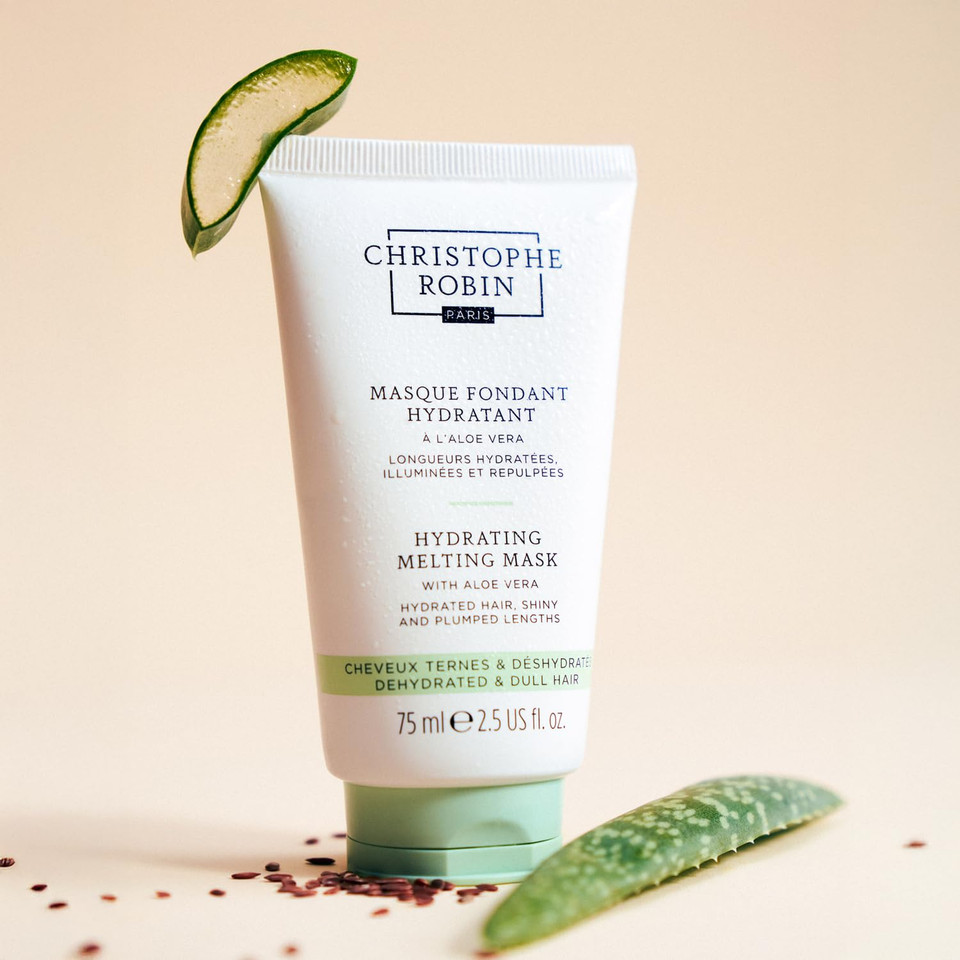 Christophe Robin Hydrating Melting Mask With Aloe Vera For Dry, Dull Hair - Lighweight- Travel Size 2.5 Fl. Oz