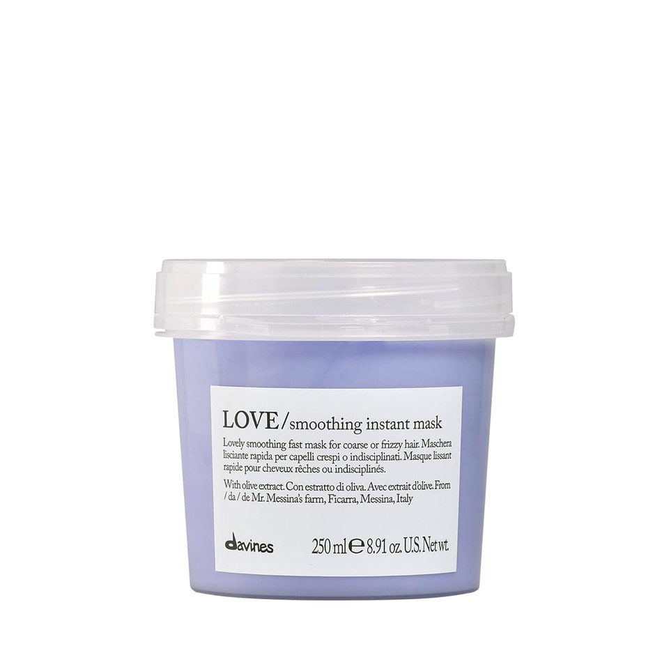 Davines Love Smoothing Instant Mask, Anti-Frizz Action For Sleek And Smooth Results, 1 Count, 8.45 Fl. Oz
