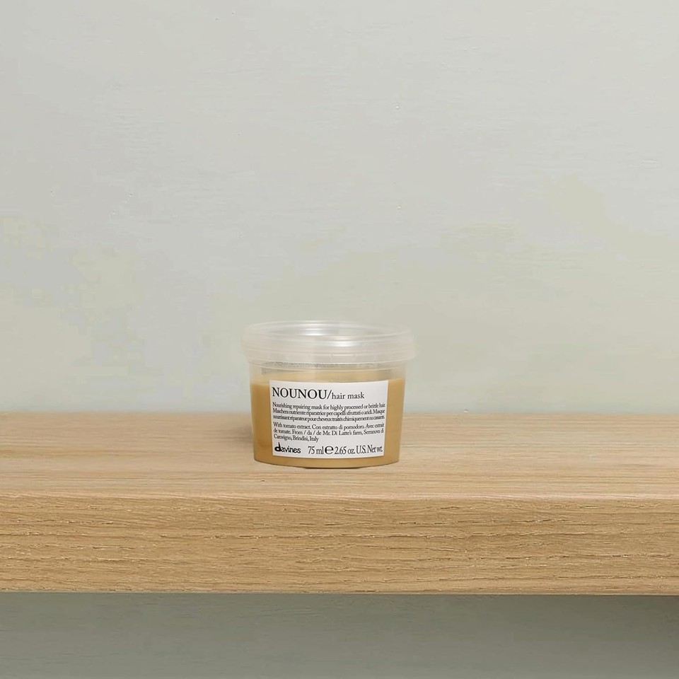 Davines Nounou Hair Mask, Nourishing And Repairing Treatment For Bleached, Permed Or Relaxed Hair, Add Shine Weightlessly
