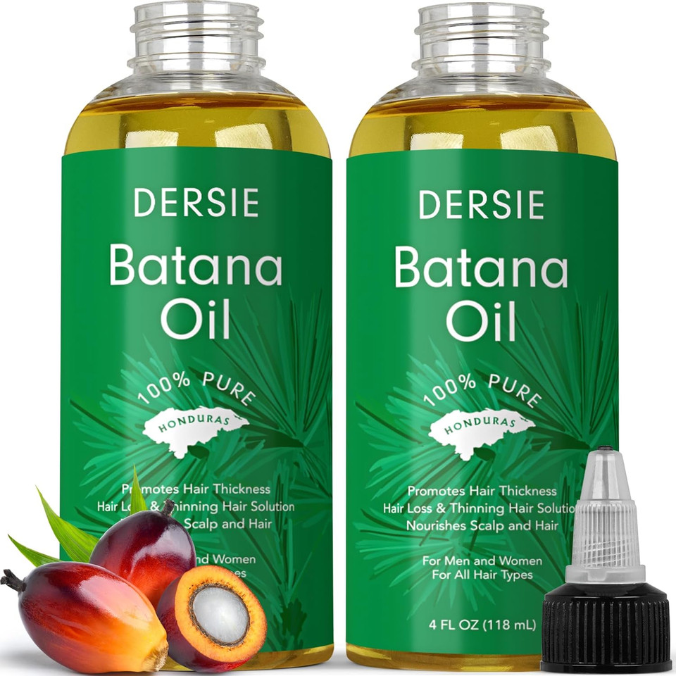 Dersie Batana Oil For Hair Growth: Dr Sebi Organic Raw Batana Oil From Honduras - 100% Pure & Natural - For Thicker & Stronger Hair - 4 Fl Oz Dersie Batana Oil For Hair Growth: Dr Sebi Organic Raw Batana Oil From Honduras - 100% Pure & Natural - For Thicker & Stronger Hair - 4 Fl Oz