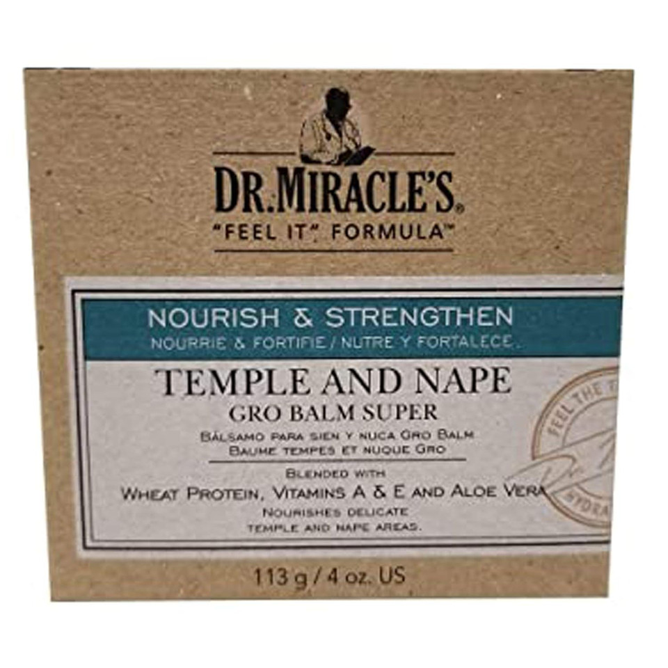 Dr. Miracle'S Strengthen Temple & Nape Gro Balm Super Strength, 4 Oz
