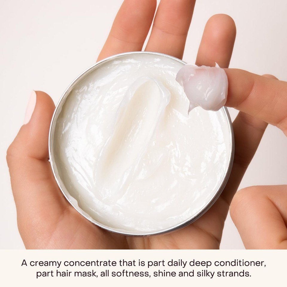 The Deep Conditioning Concentrate, Hydrating And Smoothing For Dry, Damaged, Or Frizzy Hair, Hair Mask, Plant-Based, Vegan, 3.4 Fl Oz, Tin