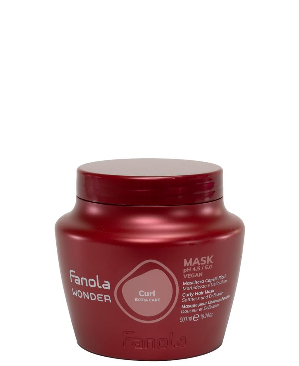 Fanola Wonder Deep Conditioning Hair Mask For Curly Hair - Vegan Deep Conditioner For Defining Curls & Waves - Lightweight Detangling & Nourishing Treatment - Tames Frizz & Softens Strands (500 Ml)