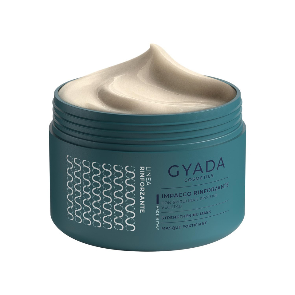 Gyada Strengthening And Repairing Hair Mask With Spirulina - Hydrating & Nourishing Mask For Dry & Damaged Hair - Anti Hair Loss - Vegan & Green Formula - Cruelty Free - 8.45 Fl Oz