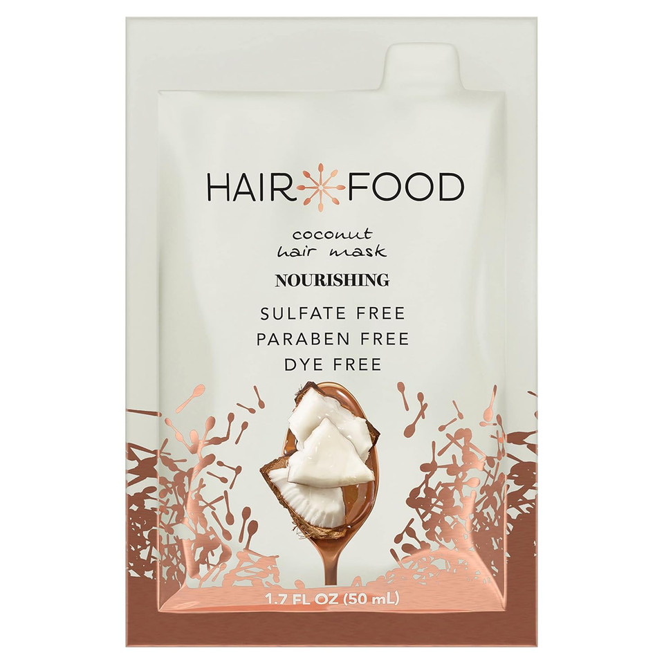 Hair Food Moisturizing Hair Mask For Curly Hair, Coconut, Paraben & Dye Free 1.7 Fl Oz, 10 Count