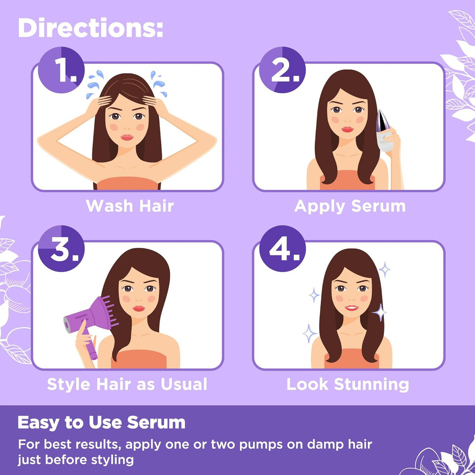 Herstyler Marula Oil Hair Serum - Anti Frizz Serum For Frizzy, Dry And Damaged Hair - Boosts Shine, Straightening - Address Flyaways, Split Ends - 2 Fl Oz