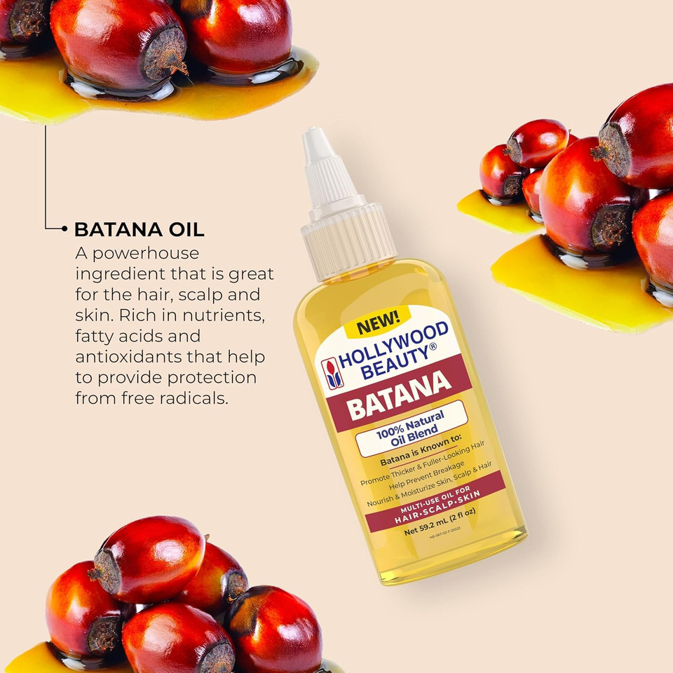 Hollywood Beauty Batana Oil For Hair, Scalp And Skin (2 Fl Oz)