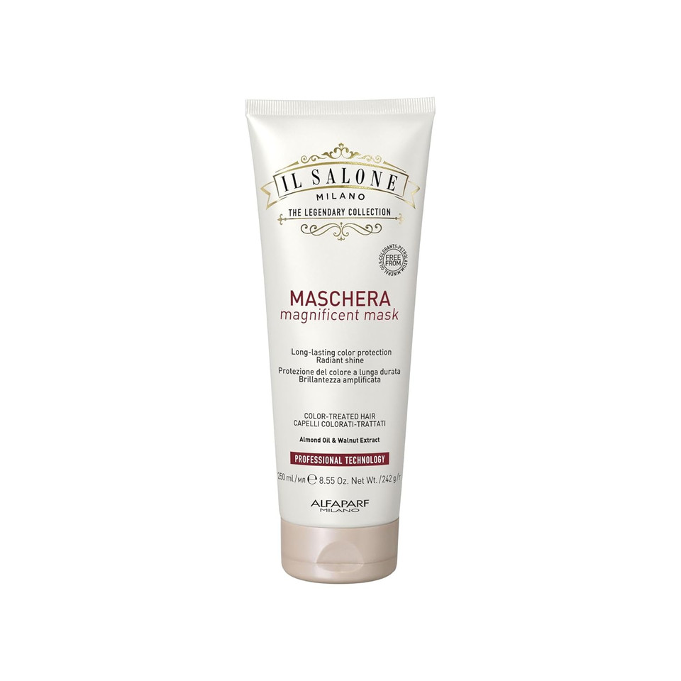 Il Salone Milano Professional Magnificent Mask - Moisturizing Hair Mask For Color Treated Hair - Provides Lasting Color Protection + Shine - Vegan, Salon-Quality Hair Care (8.55 Oz / 250 Ml)