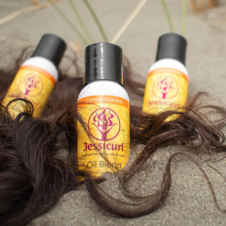 Jessicurl, Oil Blend, No Fragrance Added, 2 Fl Oz. Hair Oil For Curly Hair And Frizz Control, Dry Hair Treatment, Adds Softness And Shine, With Avocado, Jojoba And Coconut Oil