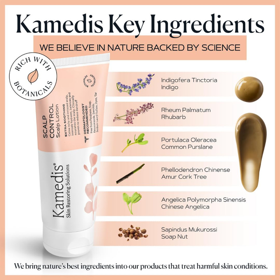 Kamedis Scalp Moisturizer Lotion For Dry, Itchy, Dandruff, Flaky, Seborrheic Dermatitis, Psoriasis And Sensitive Scalp. Over-Night Mask Treatment Botanicals-Based. Parabens Free. 3.38 Fl Oz Kamedis Scalp Moisturizer Lotion For Dry, Itchy, Dandruff, Flaky, Seborrheic Dermatitis, Psoriasis And Sensitive Scalp. Over-Night Mask Treatment Botanicals-Based. Parabens Free. 3.38 Fl Oz