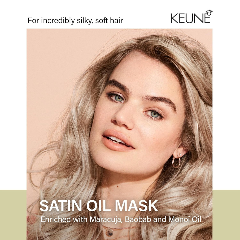 Keune Care Satin Oil Mask, Deep Moisturizing & Nourishing Treatment For All Hair Types, 6.8 Fl Oz
