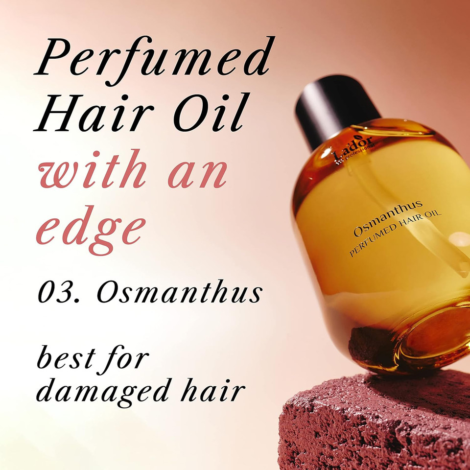 La'Dor Hair Perfume Oil For Dry Damaged Hair - Anti Frizz Nourishing Fragrance Gloss Oil Serum Leave-In Conditioner Hold Curls & Waves No Sulfate Paraben 2.7 Fl Oz 03 Osmanthus Korean Haircare Lador