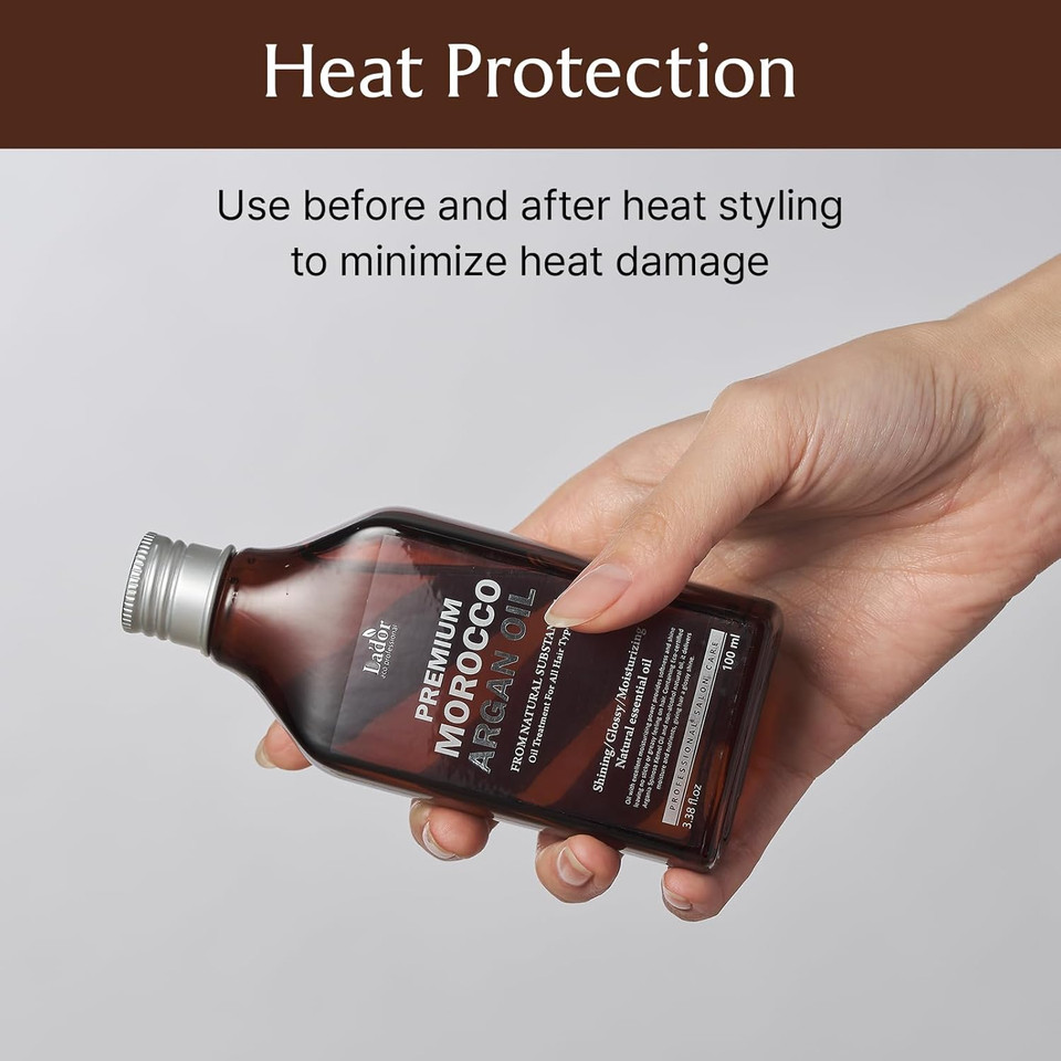 La'Dor Nourishing Morocco Argan Hair Oil For Dry Damaged Hair - Hydrating Anti-Frizz Leave-In Serum With Jojoba Oil For Thinning Hair To Silky Smooth Hair Korean Haircare Lador